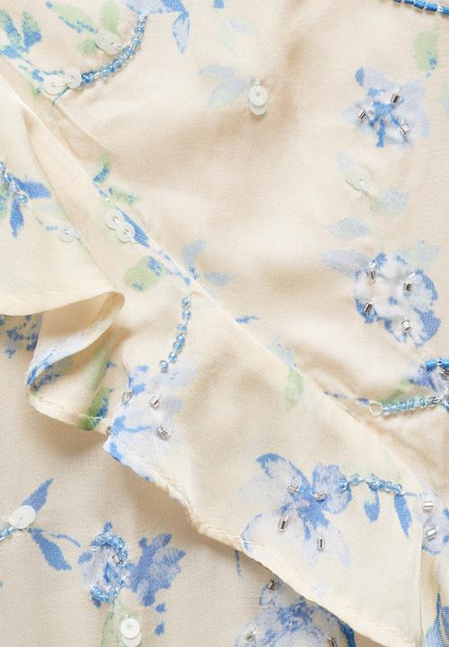 MANGO - Dress bloom - light beige
