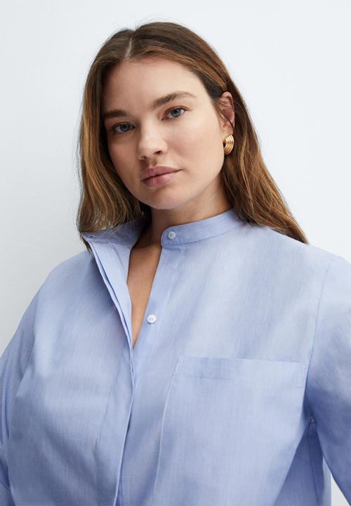 MANGO - Plus shirt lucas - medium blue