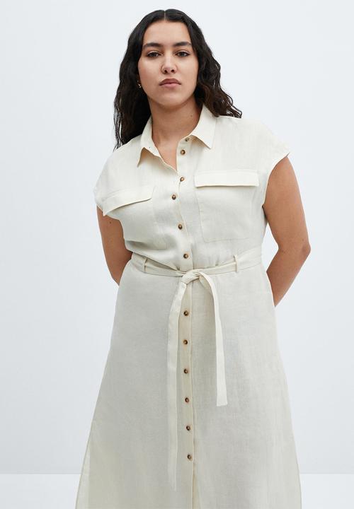 MANGO - Plus dress quito - light pastel beige
