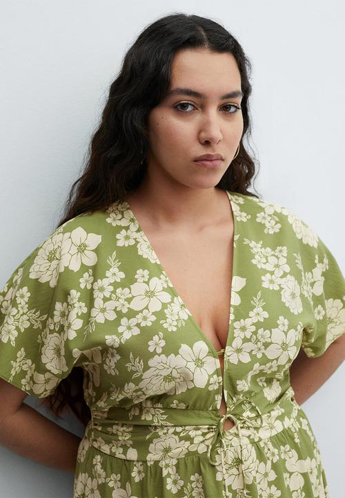 MANGO - Plus dress coloma - green
