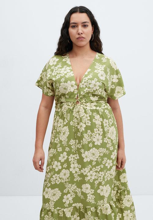 MANGO - Plus dress coloma - green