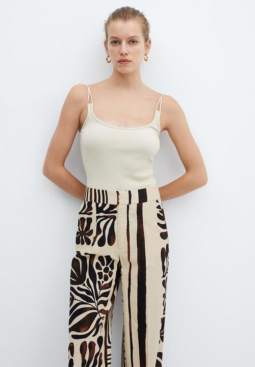 MANGO - Trousers karina - brown
