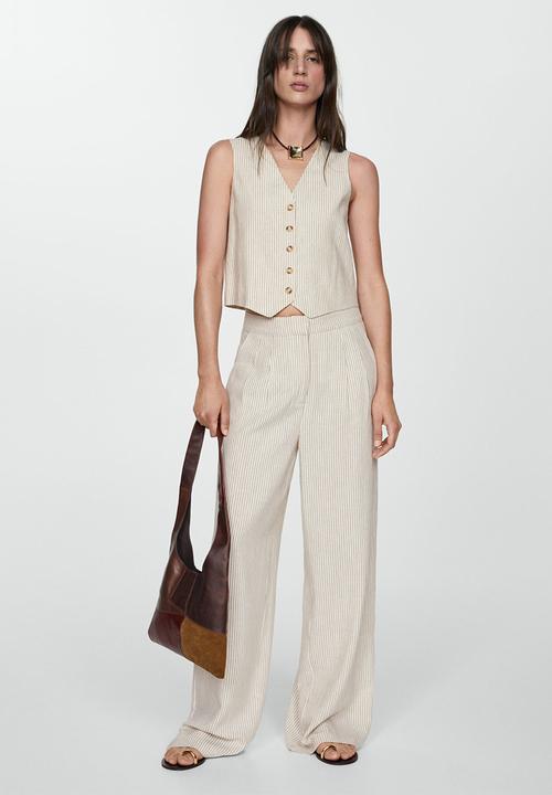 MANGO - Waistcoat bali - light beige