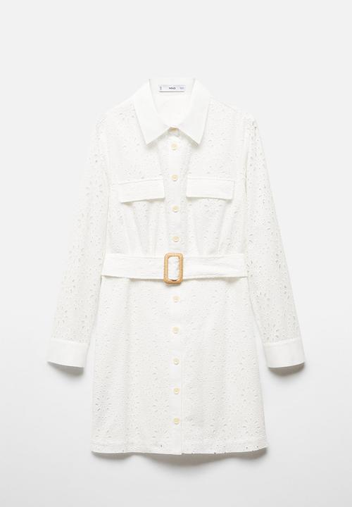 MANGO - Plus dress shirly - white