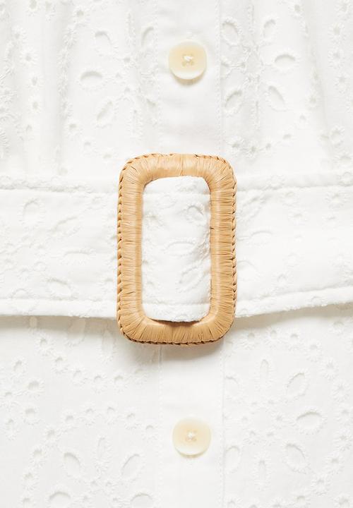 MANGO - Plus dress shirly - white
