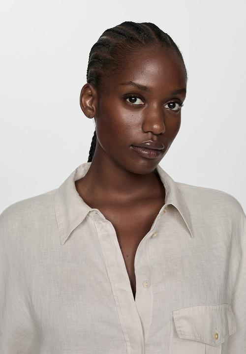 MANGO - Plus shirt pacha - light pastel beige