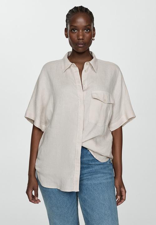 MANGO - Plus shirt pacha - light pastel beige