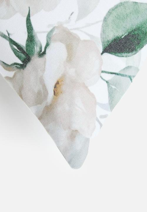 Sixth Floor - Summer printed cushion cover - White