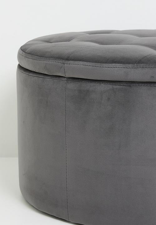 Sixth Floor - Retina ottoman with storage - vic  dark grey