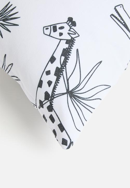 Sixth Floor - Jungle cushion cover - Black & white