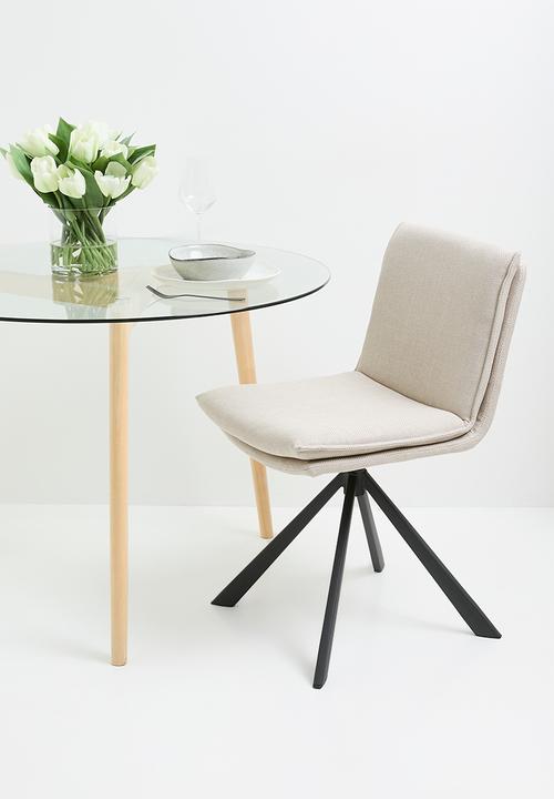 Sixth Floor - Flynn swivel dining chair - Basel  beige