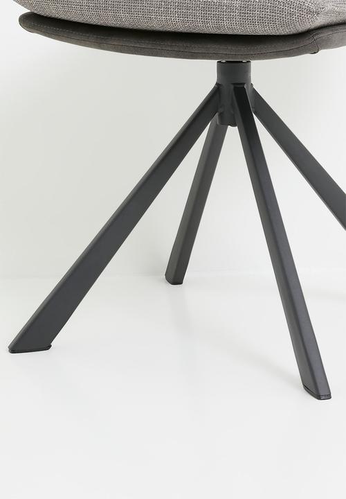 Sixth Floor - Flynn swivel dining chair-Basel  light grey