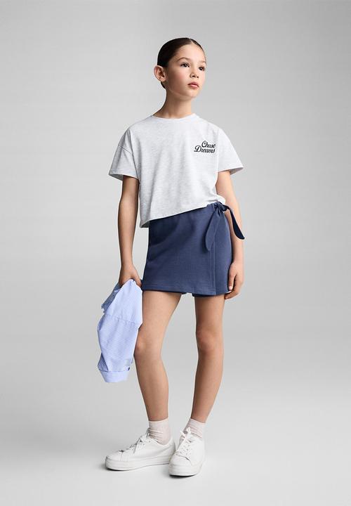 MANGO - Skort sandy - navy