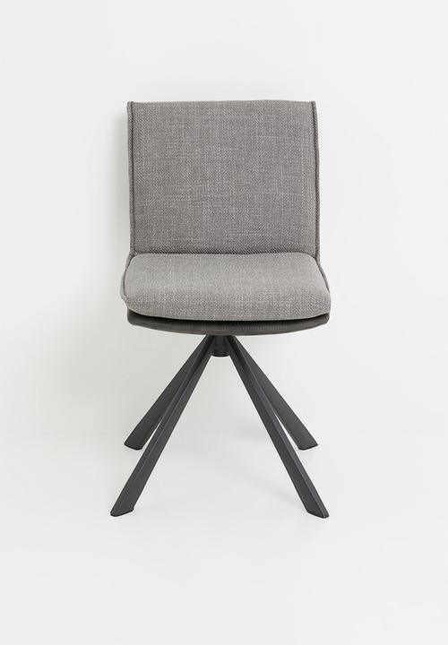 Sixth Floor - Flynn swivel dining chair-Basel  light grey