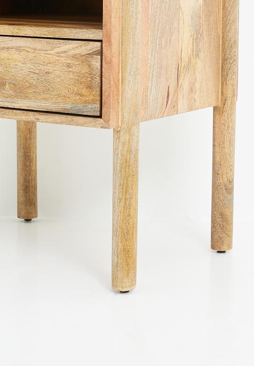 Sixth Floor - Kenya marble & wood Side Table-Natural