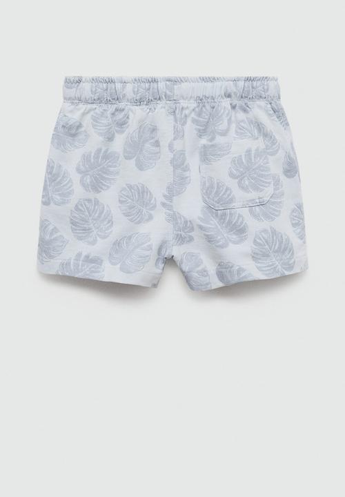 MANGO - Bermuda shorts monstera - light pastel blue