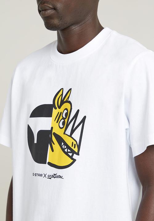 G-STAR - Rhino cartoon loose r t - white