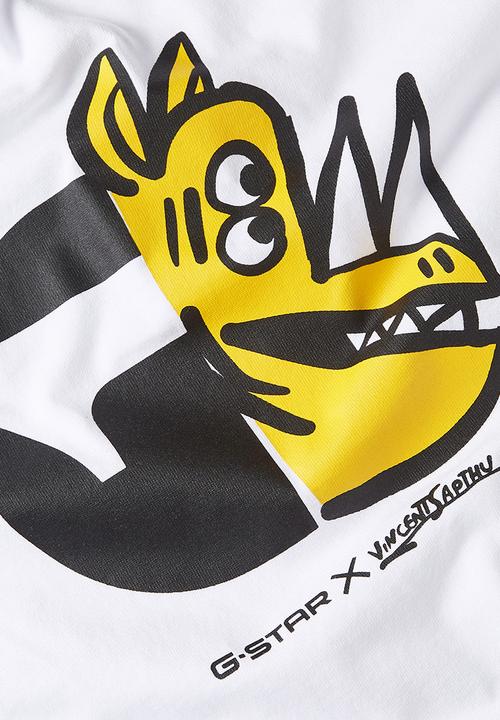 G-STAR - Rhino cartoon loose r t - white