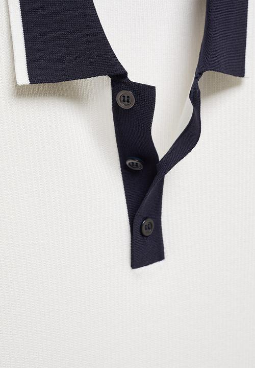MANGO - Polo Shirt Rayo - White