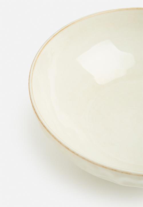 Excellent Houseware - Marta stoneware serving bowl - Natural