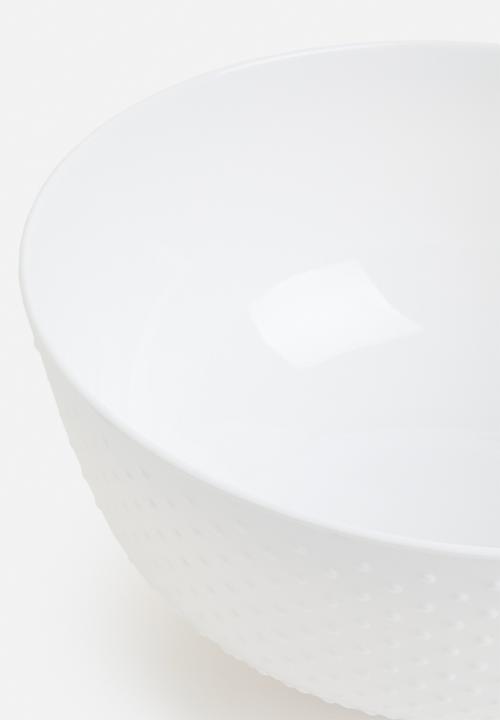 Excellent Houseware - Dipdot outdoor serving bowl - white
