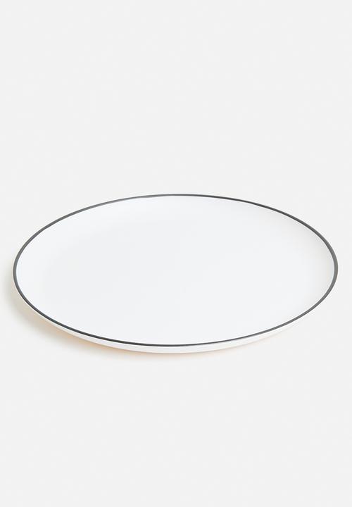 Excellent Houseware - Saga outdoor plate set of 4 - white
