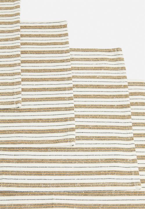 Excellent Houseware - Stripy placemat set of 4 - taupe