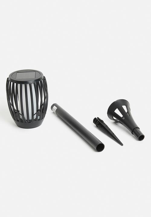 H&S - Solar garden torch - black