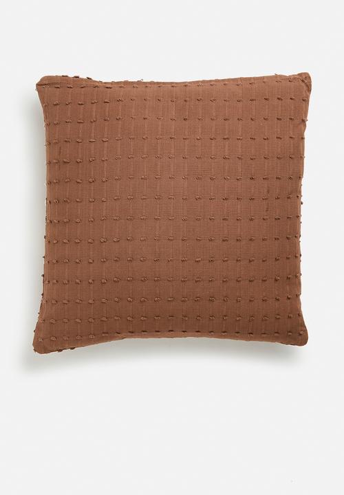 H&S - Dobby cushion - Brown