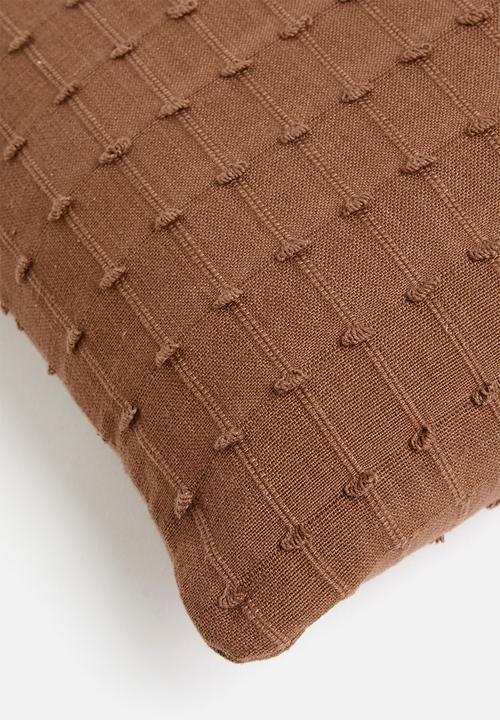 H&S - Dobby cushion - Brown