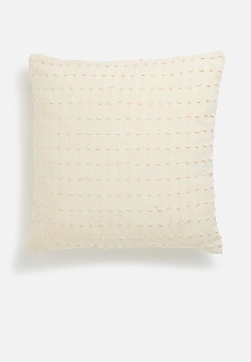 H&S - Dobby cushion - cream