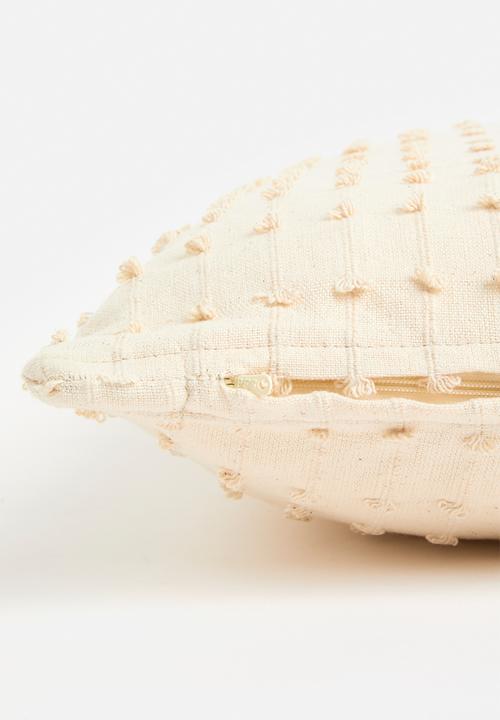 H&S - Dobby cushion - cream
