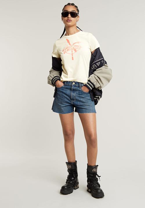 G-STAR - High short split wmn - antique faded spear blue
