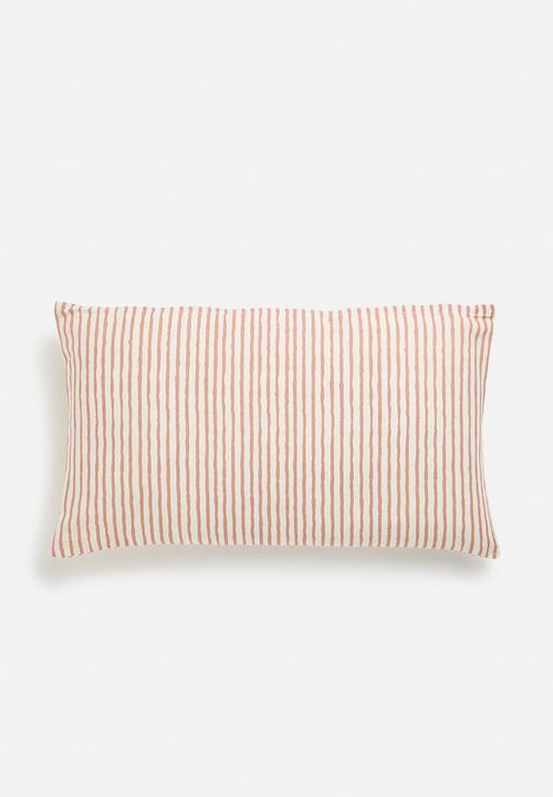 H&S - Milly stripe cushion - pink