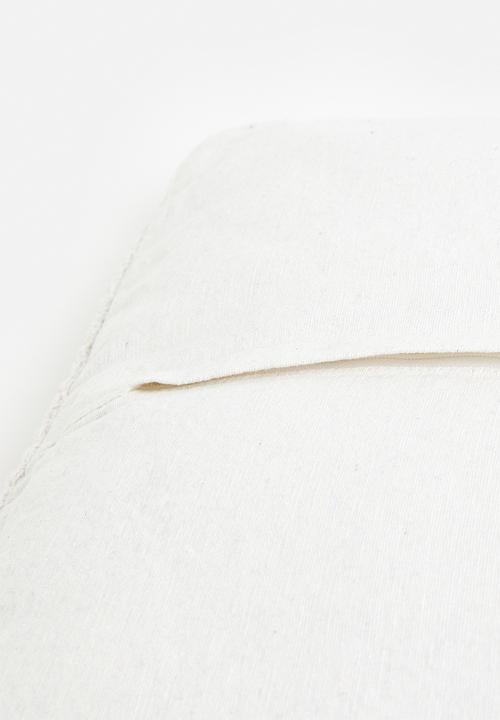 H&S - Handloom broad stripe cushion - blue & white