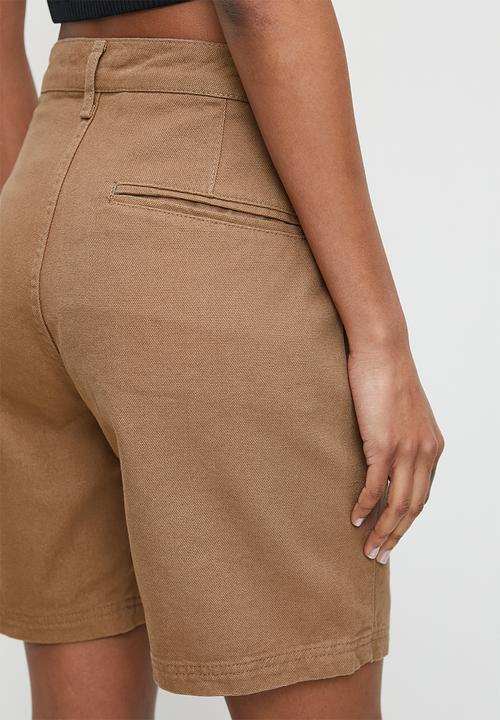 Trendyol - Mink Regular Fit Bermuda Shorts - Mink