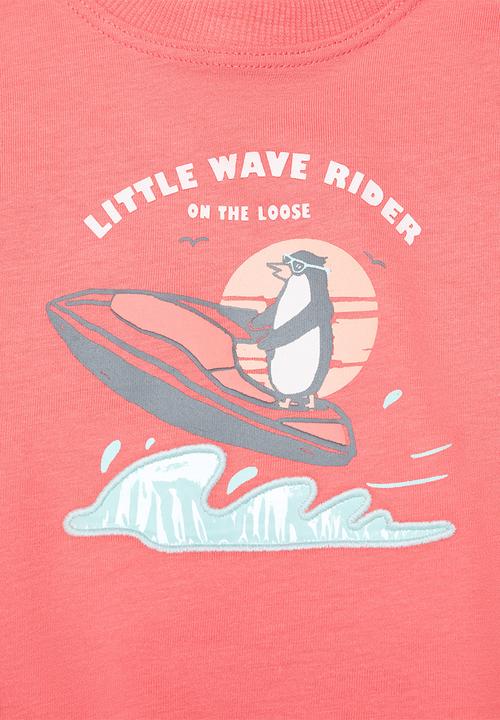MANGO - T-shirt pinguino - light/pastel orange