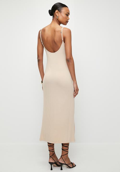 Superbalist - 2 Pack Strappy Bodycon - choc & beige