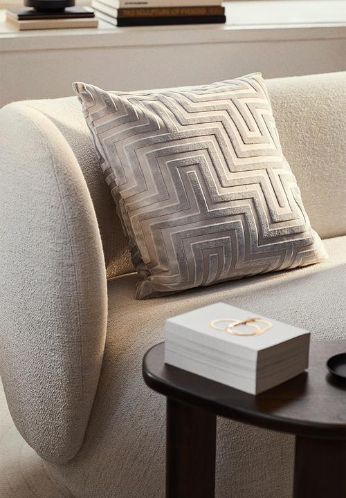 H&M - Velvet cushion cover - grey