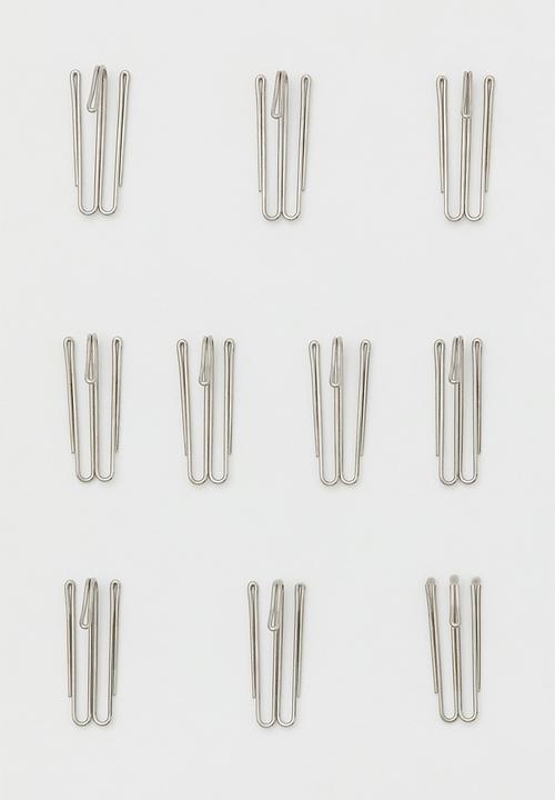 H&M - 10 Pack curtain hooks - silver-coloured