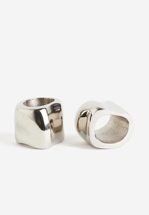 H&M - 2-Pack napkin rings - silver