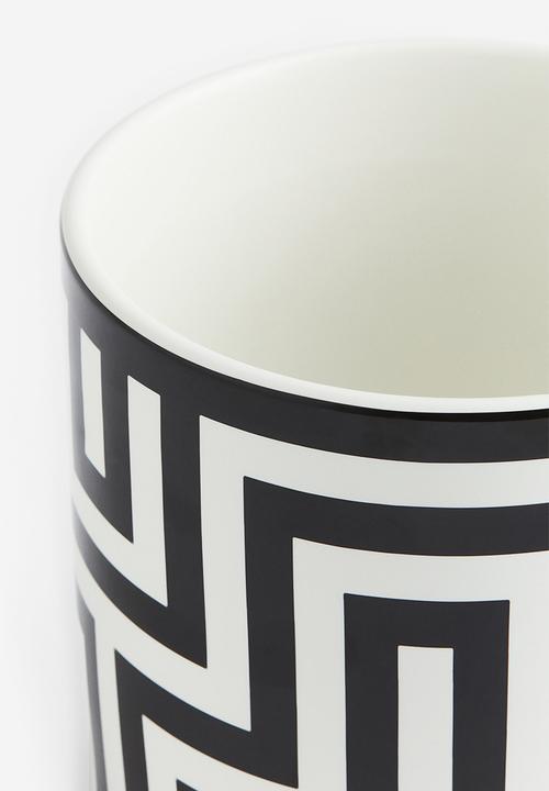 H&M - Stoneware plant pot - black multi