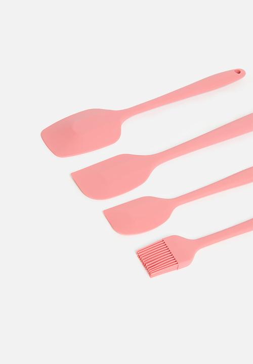 Excellent Houseware - Kitchen tools set of 4 - Coral