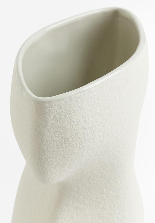 H&M - Tall stoneware vase - white