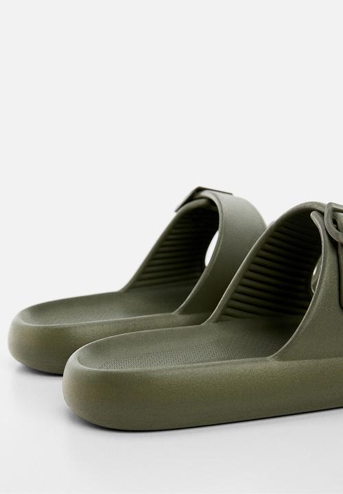 MANGO - Flip-flop biorub - khaki
