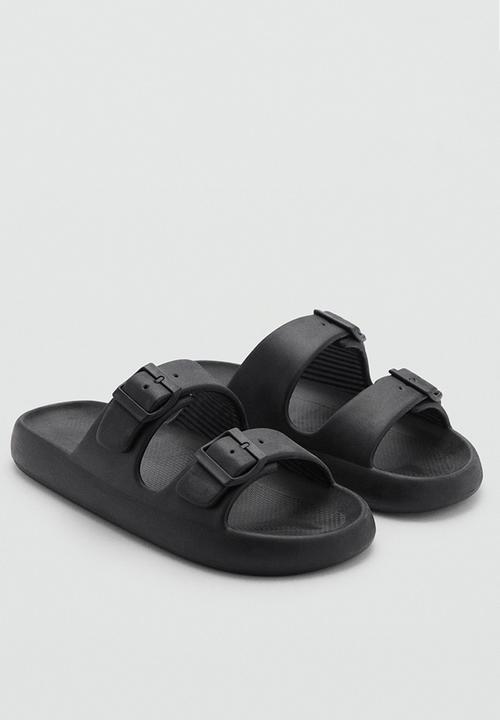MANGO - Flip-flop biorub - black