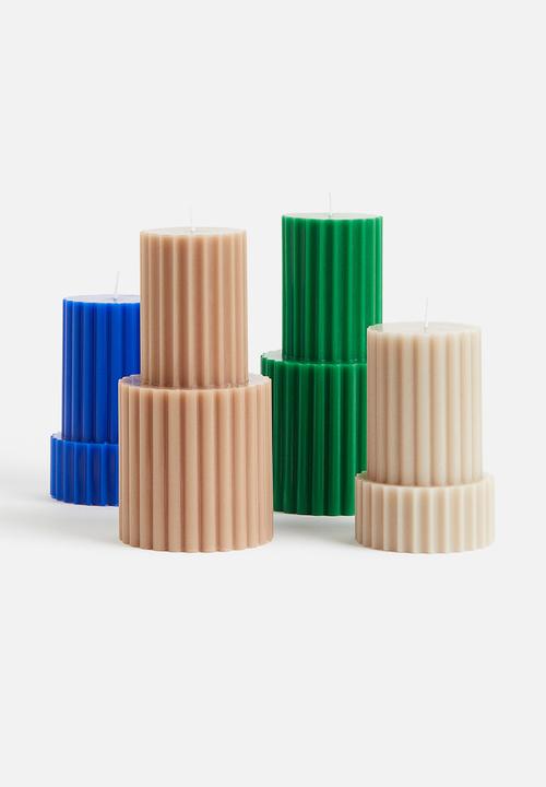 H&M - Shaped pillar candle - beige