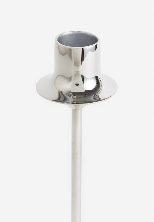 H&M - Tall metal candlestick - silver