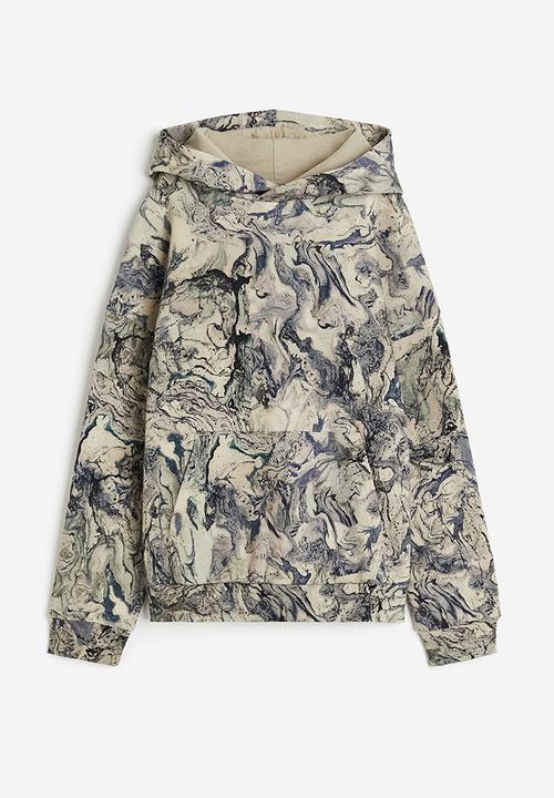 H&M - Hoodie - beige & blue
