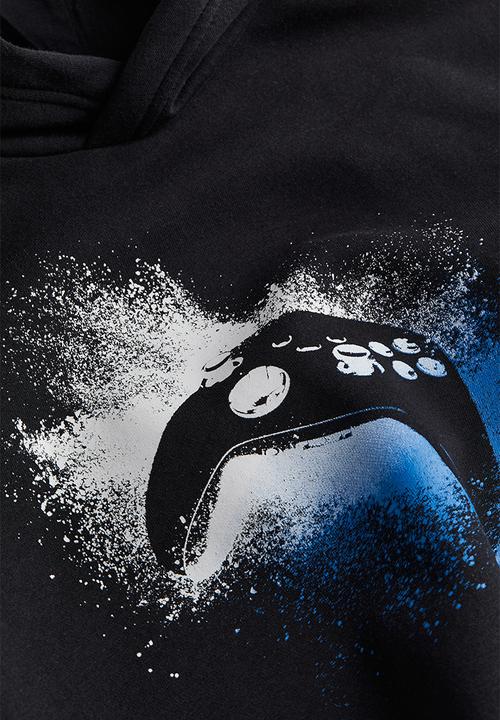 H&M - Printed hoodie - black